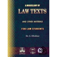 کتاب A MISCELLANY OF LAW TEXTS